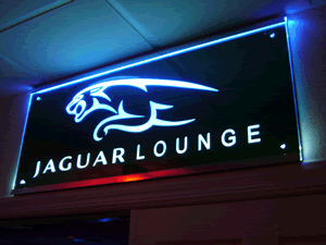 Illuminated Jaguar Sign