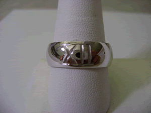 Wedding band w/ Roman Numeral engraving